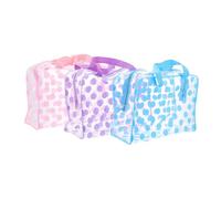 FONDOTIN 3 Stück Teiliges Transparentes Kosmetiktaschen aus Wasserdichtem PVC Langlebig und Leicht zu Reinigen als Reise Waschtasche für Damen und Herren Praktischer Organizer für Make Up