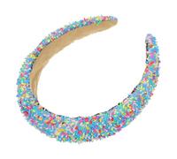 FONDOTIN Breites Gepolstertes Haarband Damen Modisches Stirnband für Styling Make up und Waschen Komfortables Vielseitiges Haaraccessoire in Blau Passend zu Kleidern Shirts und Jeans