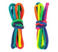 FONDOTIN Runde Bunte Schnürsenkel für Turnschuhe Bunt aus Polyester Regenbogenfarbene Schnürsenkel zum Einkaufen die Schule 1 Paar