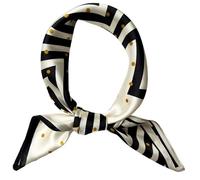 FONYVE Schal aus 100% Maulbeerseide für Damen, leicht, quadratisch, Satin, kleiner Seiden-Haarschal zum Schlafen, 53,3 x 53,3 cm, 84 Punkte Gelb, Small