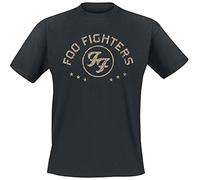 Rocks Off T-Shirt Foo Fighters Arched Star – Band-Merch – 100% Baumwolle – Herren Schwarz XL