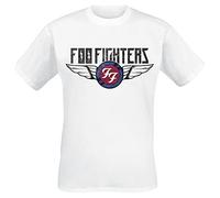 Foo Fighters Flash Wings Männer T-Shirt weiß S 100% Baumwolle Band-Merch, Bands