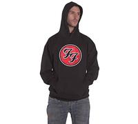 Foo Fighters Kapuzenpullover FF Band Logo Nue offiziell Herren Schwarz Pullover M