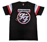 FOO Fighters Ringer T Shirt Comet Tricolour Logo Nue offiziell Unisex Schwarz M