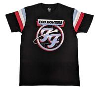FOO Fighters Ringer T Shirt Comet Tricolour Logo Nue offiziell Unisex Schwarz XL