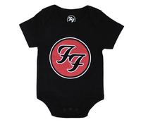 Foo Fighters Schlafstrampler FF Band Logo Nue offiziell Schwarz 0 to 24 Months M