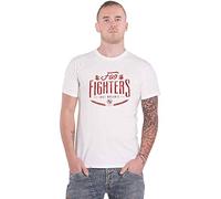 FOO Fighters T Shirt 100% Organic Band Logo Nue offiziell Unisex Weiß Ex Tour XXXL
