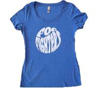 FOO Fighters T Shirt 70s Band Logo Nue offiziell Damen Skinny Fit Blau M