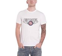 Foo Fighters T Shirt Flash Wings Band Logo Distressed Nue offiziell Unisex Weiß XXXXXL