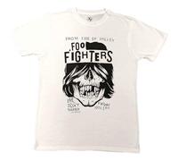 FOO Fighters T Shirt Roxy Flyer Band Logo Nue offiziell Unisex Weiß M
