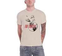 Foo Fighters T Shirt UFO Planes Band Logo Nue offiziell Herren Natural M