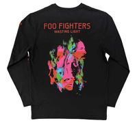 FOO Fighters T Shirt Wasting Light Band Logo offiziell Unisex Schwarz Long S