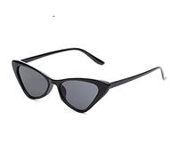 FOOOZ 1PC Kleine Rechteckige Sonnenbrille Unisex Retro Quadratische Sonnenbrille mit schmalem Rahmen Trendige Vintage Streetwear Eyewear Shades UV400,B,Schwarz Grau,Wie abgebildet