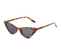 FOOOZ 1PC Kleine Rechteckige Sonnenbrille Unisex Retro Quadratische Sonnenbrille mit schmalem Rahmen Trendige Vintage Streetwear Eyewear Shades UV400,B,Leopard,Wie abgebildet