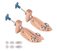 FootFitter Professioneller 2-Wege-Schuhspanner für Damen und Herren, erweitert Länge und Breite, Holz- und Stahl-Design, 2 Stück, Braun, Men's L (11.5-13.5)