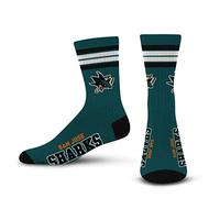 For Bare Feet FBF San Jose Sharks 4 Stripe Crew NHL Socken Türkis, L