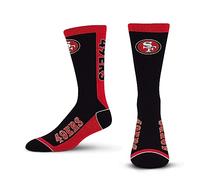 For Bare Feet NFL SAN FRANCISCO 49ERS MVP Crew Socke Team Color Large