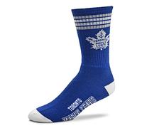 For Bare Feet NHL Toronto Maple Leafs 4 Stripe Deuce Crew Socke Team Color Large