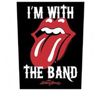 for-collectors-only The Rolling Stones Rückenaufnäher I'm With The Band Backpatch XL Aufnäher Zungen Logo