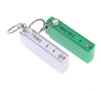 For Durable 0 5 Meter Folding Ruler Keychain Crafted from Plastic for Easy Carry and Precise Measurement in Construction and Craft Applications (green)
