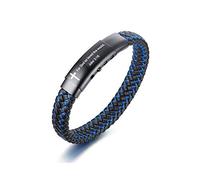 FOR GOD SO LOVED THE WORLD. JOHN 3:16 Bibelvers Inspirierende christliche Zitate Lederarmband Schrift Armband für Männer Junge Religiöses Geschenk