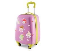 Hauptstadtkoffer - for Kids - Kindergepäck + Reflektierende Aufkleber Feenr, Kinderkoffer, Hartschalenkoffer, Reise Trolley für Kinder, Handgepäck, 24 Liter, Pink