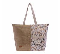 FOR TIME Große Strandtasche Damen mit Reißverschluss Strandtasche Einkaufstasche Shopper für Damen Schultertasche Handtasche Einkaufstasche Sonsoles Mehrfarbig