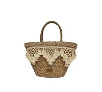 FOR TIME Große Strandtasche Damen mit Reißverschluss Strandtasche Einkaufstasche Shopper für Damen Schultertasche Handtasche Einkaufstasche Suna Natürlich
