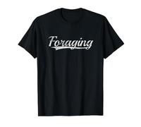 Foraging Vintage Nature Outdoors Varsity Classic Aesthetic Preisgünstiges Grafik-T-Shirt, Herren, Schwarz, L