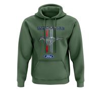 Ford Mustang 50 Years Tribar Edition Hoodie Kapuzenpullover - Offizielles Herren Sweatshirt mit Kultlogo - Regular Fit - Klassischer Muscle Car Kapuzenpullover
