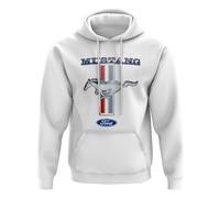 Ford Mustang 50 Years Tribar Edition Hoodie Kapuzenpullover - Offizielles Herren Sweatshirt mit Kultlogo - Regular Fit - Klassischer Muscle Car Kapuzenpullover