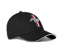 Ford Mustang Logo rPET Baseball Cap Schwarz verstellbar