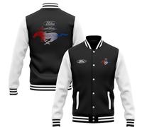 Ford Mustang RWB Varsity College Jacke im Amerikanischen Retro Stil.