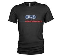 Ford Performance Original Logo T-Shirt, Herren, Schwarz, M, Kurzarm, Basic, Crew-Ausschnitt, Anpassungsfähig