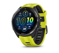 Forerunner 965 GPS-Smartwatch Triathlonuhr Schwarz/Carbongrau DLC Titan mit Silikon-Wechselarmband 22 mm Zitronengelb/Schwarz