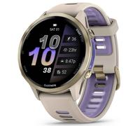 Garmin Forerunner 970 French Gray/Softgold Titan Silikon-Wechselarmband 22mm