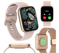 FOREVER Smartwatch ForeVigo 4 SW-330 - Damen, AMOLED, Wasserdicht, Zwei Armbänder, Telefonieren, Sportmodi, Menstruationskalender, Blutdruckmessgerät, Benachrichtigungen, Roségold