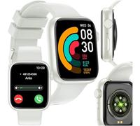 FOREVER Smartwatch IGo Watch 3 Weiß - Smartwatch Damen und Herren 1.83 Zoll - Sportuhr Fitness Tracker mit Schrittzähler und Schlaftracker - Smart Watch für Android und iOS - Wasserdicht IP67
