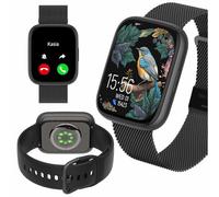 Forever SW-330 ForeVigo 4 Smartwatch für Frauen, kompatibel mit Android und iOS, AMOLED 1,95", Bluetooth, IP68, Kalorienzähler, Schrittzähler, Sportmodi, induktives Laden, Schwarz