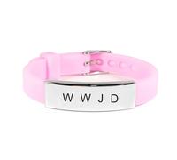 ForeverWill WWJD Armbänder - Einstellbar What Would Jesus Do Silikon Armband für religiöse Christus Jesus Glauben Erinnerung Armreif mit christlichen Geschenken für Sonntagsschule Fundraising, Rosa