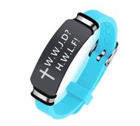 ForeverWill WWJD Christlich Glaube Silikon Armband, HWLF Serenity Erinnerung Armreif Christus Kreuz Schmuck für Schutz, Einstellbar