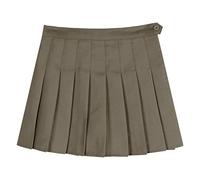 FORKIS Röcke, brauner Rock, Damen, Sommerkleidung, Damen, hohe Taille, Harajuku-Stil, schwarzer Mini-Faltenrock für Schulmädchen-Uniform, C, 48