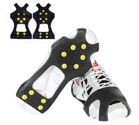 Forlush Schuhkrallen Anti Rutsch Schuhspikes, Ice Klampen,Eisspikes, Zähne Verdickte Edelstahl Spikes, für Klettern Bergsteigen Trekking High Altitude Winter Outdoor(XL,44-48,152g)