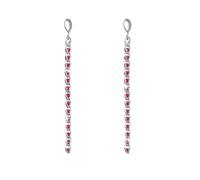 forme di Lucchetta - Damenohrringe mit Anhänger aus 925er Silber mit Kristallen, Farbe Quarz oder Smaragd oder Onyx, abgestimmtes Bild für Schmuckset, Unica, Sterling Silber, Kein Edelstein