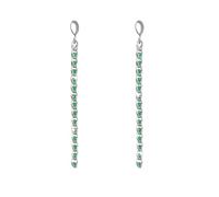 forme di Lucchetta - Damenohrringe mit Anhänger aus 925er Silber mit Kristallen, Farbe Quarz oder Smaragd oder Onyx, abgestimmtes Bild für Schmuckset, Unica, Sterling Silber, Kein Edelstein