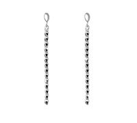 forme di Lucchetta - Damenohrringe mit Anhänger aus 925er Silber mit Kristallen, Farbe Quarz oder Smaragd oder Onyx, abgestimmtes Bild für Schmuckset, Unica, Sterling Silber, Kein Edelstein