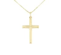 forme di Lucchetta - Kreuz-Anhänger Halskette aus Gelbgold 9 Karat (375) - 45cm