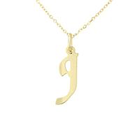 forme di Lucchetta Schmuck, Goldkette Damen 375 Echtgold, für Damen Kette mit Anhänger Buchstabe Initialen Namen A B C D E F G H I J K L M N O P Q R S T U V Y X Z aus 9 Karat Gelbgold - 45