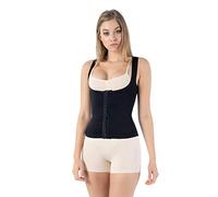 Formeasy Damen Taillenformer Shapewear Bauchweg Shaping Taillenmieder Verstellbar mit Trägern (Large, Schwarz)