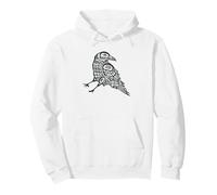 Formline Crow Raven im Stil der einheimischen Kunst im pazifischen Nordwesten Pullover Hoodie